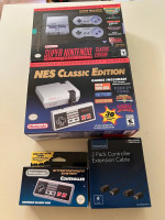 NEW NES & SNES Nintendo Classic Mini w/ extra controller & ext cable