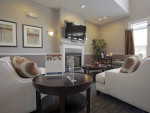 Cozy living area at Hawthorne Commons with comfortable seating and modern decor in Salem, Massachusetts.
