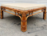 ALEXVALE TESSELLATED STONE TOP RATTAN BASE COFFEE TABLE