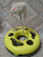 Toy for kittens with a mouse and a ball