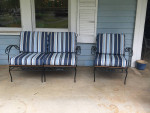 Vintage 3-piece Wrought Iron Sofa