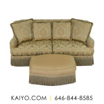 Thomasville Traditional Saddle Arm Sofa with Ottoman (Was 2500)