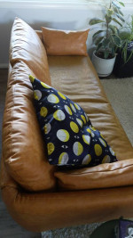 MCM Style Vegan Leather Sofa