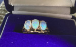 18K Yellow Gold 3 Opal Ring