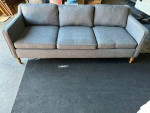 West Elm Hamilton sofa 81' salt pepper