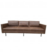 West Elm Axel Leather Sofa 89" Molasses