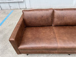 West Elm Axel Leather Sofa 89" Molasses