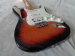 2015 Fender Standard MIM Stratocaster Guitar Maple Neck Sunburst.