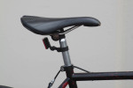 Steel Singlespeed with Red and Black Splatter Finish - SM