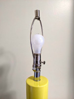 Beautiful, Bright Yellow and Chrome MidCentury Modern Table Lamp.