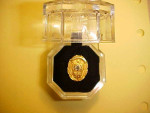 SENIOR DE MOLAY 50 YEAR PIN, GOLD TONE, W/CASE, FROM SARASOTA ESTATE