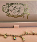 NIB Kirks Folly Charm Anklet Vintage Moons Stars Dragonfly Butterfly