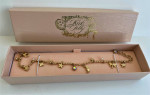NIB Kirks Folly Charm Anklet Vintage Moons Stars Dragonfly Butterfly