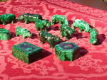 Solid Malachite hand carved animals and boxes from Kenya $75-125 each