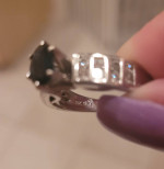 Sapphire & Diamond 18kt White Gold Ring