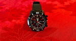 NEW Men Sports Watch Black Red Luminous