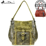 New Montana West Buckle Collection Grn Color Concealed Carry Hobo Bag