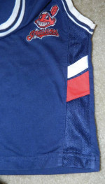 Vintage YOUTH Mighty Mac Cleveland Indians Chief Wahoo SEWN Tank Sz. 6