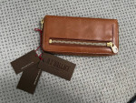 MW Wallace Dakota Sienna Wallet NEW (retails at $195)