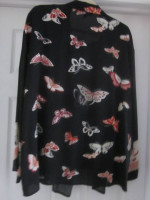 Harari 100% Silk Butterfly Print Topper