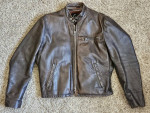 Lesco Café Racer Leather Motorcycle Jacket