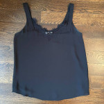 Mc Planet Scoop Neck Tank Top-Off white w/ ornate black print-Sz. 4