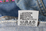 Cappopera Italy 1980's Denim jeans embroidered jackect