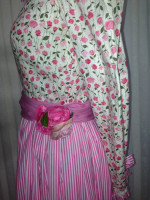 1960s Maxi Granny Hippie Prairie Couture Cotton Dress Sz S