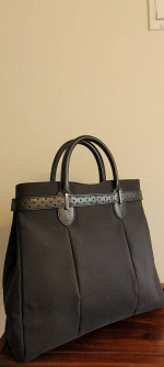 Gucci Black Perforated Belt Tote