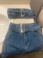 Jean skirt set