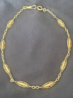 Early 20th Century 18k Yellow Gold Pocket Watch Chain! 15 in.