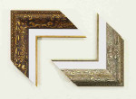 Beautiful Picture Frame Gold and Silver with Mat Strip (Paspartout). Width 2.76" x Height 1.18".