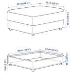 Ikea VIMLE 3 seater sofa + ottoman