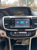 Interior view of a 2015 Honda Accord EX showing dashboard controls and backup camera display.