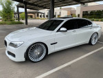 2015 BMW 740LI M Sport in white, well-maintained car with 103,000 miles, located in Fresno, California.