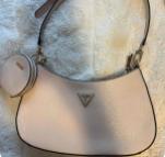 Guess Bags | Guess Cream Shoulder Bag With Sleek Design | Color: Cream | Size: Os