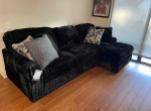 Black Corduroy Sectional