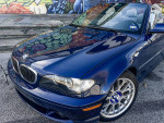 2005 BMW e46 330ci Convertible in Mystic Blue Metallic showcasing manual transmission and mint condition