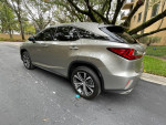 2017 Lexus RX 350 AWD in a luxury finish parked on the street with trees nearby, showcasing its sleek design.