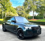 2019 Land Rover Range Rover Supercharged SUV in rare SVO Metallic Green with glossy black wheels