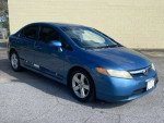 2008 Honda Civic EX in blue for sale, showing side view with clean body and alloy wheels.