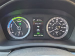 Dashboard of a 2018 Hyundai Sonata SE Hybrid showing energy flow and speed metrics.
