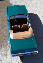 1972 Mercury Cougar XR7 Convertible in green with tan interior, showcasing its modern restoration and classic design.