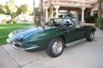 1967 Chevrolet Corvette Convertible in green, showcasing its restored condition and classic design.