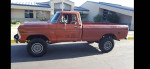 1976 Ford F250 Highboy truck for sale, showcasing its rugged design and new upgrades.