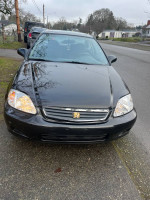 Front view of a 1996 Honda Civic with manual transmission, 111,000 miles, featuring coilovers and new brakes.