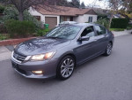 2014 Honda Accord EX FWD in grey color, parked on street with new tires and power back windows