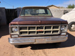 Front view of a 1977 GMC C-35 Sierra classic pickup truck with classic design and charm.