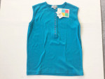 NEW Claudia Barnes Size S Women’s Blue Sleeveless Top Button w/ Tags