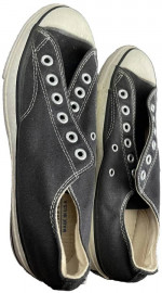 Vintage BLACK LABEL Converse All Star Chuck Taylor LOW Top Sz 6 MADE USA